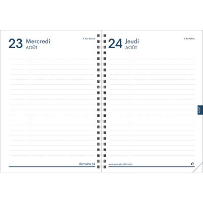 3371010504107-Agenda à spirale Ben - 1 jour par page - 13 x 21 cm - inoubliable - Quo Vadis--1