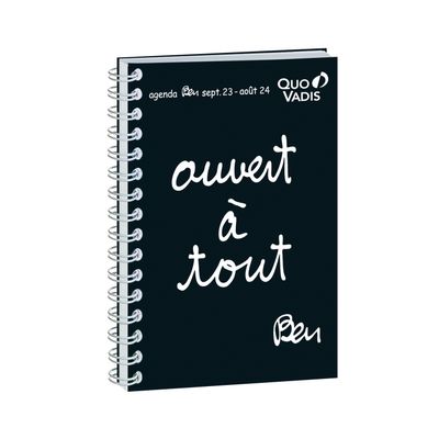 3371010503827-Agenda à spirale Ben - 1 jour par page - 12 x 17 cm - ouvert à tout - Quo Vadis--0