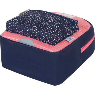 3664447148199-Petit Sac à dos Chaton - 1 compartiment - corail et marine - Oberthur--2