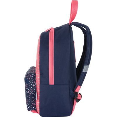 3664447148199-Petit Sac à dos Chaton - 1 compartiment - corail et marine - Oberthur--3
