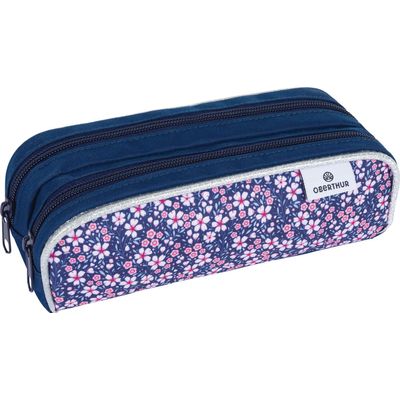 3664447148151-Trousse Les Scolaires Fille - 2 compartiments - marine - Oberthur--0