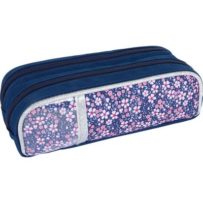 3664447148151-Trousse Les Scolaires Fille - 2 compartiments - marine - Oberthur--1