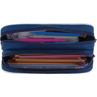 3664447148151-Trousse Les Scolaires Fille - 2 compartiments - marine - Oberthur--2