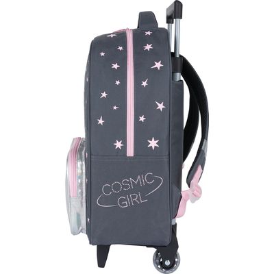 3664447150321-Sac à dos à roulettes Cosmic Girl - 1 compartiment - gris anthracite - Oberthur--3