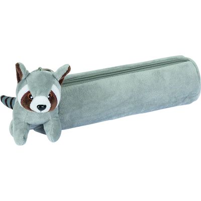 3664447150406-Trousse Peluche - 1 compartiment - avec porte clé - différents modèles disponibles - Oberthur--1