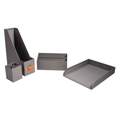 3173745249908-Carpentras Reborn - Parure de bureau - 4 pièces - gris--0