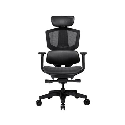 4710483774089-Fauteuil gamer ARGO One Black - accoudoirs réglables - appuie-tête intégré - noir--1