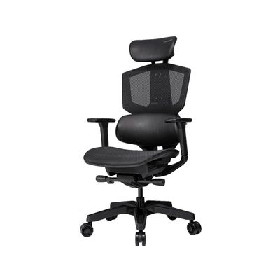 4710483774089-Fauteuil gamer ARGO One Black - accoudoirs réglables - appuie-tête intégré - noir--2