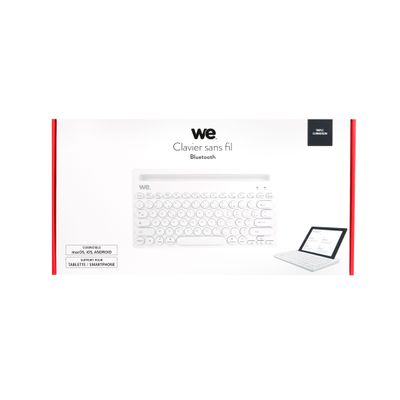 3304490429745-We - Clavier Bluetooth universel avec fonction support pour tablette/smartphone - blanc--1