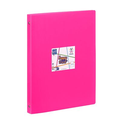 3135256097317-Viquel Happy Fluo - Classeur 4 anneaux - Dos 25 mm - A4 - disponible dans différentes couleurs--1