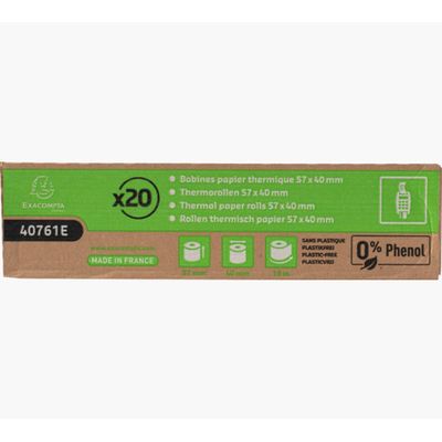 3130631407613-Exacompta - 20 Bobines thermiques - rouleaux TPE - 57 x 40 x 12 mm - 18m - sans mandrin ni film plastiq--4