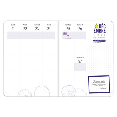 3371010498383-Agenda à élastique 1521 L'Optimisme - 1 semaine sur 2 pages - 15 x 21 cm - Quo Vadis--1