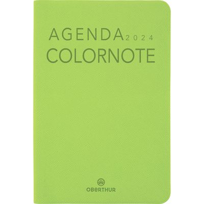 3664447156248-Agenda Colornote - 1 semaine sur 2 pages - 10 x 15 cm - vert pomme - Oberthur--0