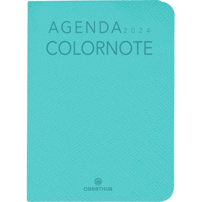 3664447156170-Agenda de poche Colornote - 1 semaine sur 2 pages - 7,5 x 10,5 cm - bleu turquoise - Oberthur--0