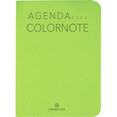 3664447156187-Agenda de poche Colornote - 1 semaine sur 2 pages - 7,5 x 10,5 cm - vert pomme - Oberthur--0