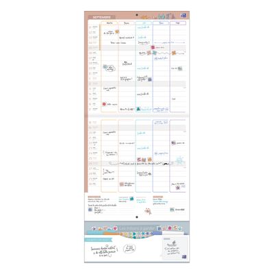 3147280267727-Calendrier Oxford &Me - 1 mois sur 2 pages - 30 x 30 cm - pois--2