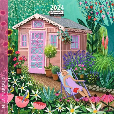 3494150148915-Calendrier mensuel 16 x 16 cm - Mila Marquis - 16 mois - Aquarupella--0