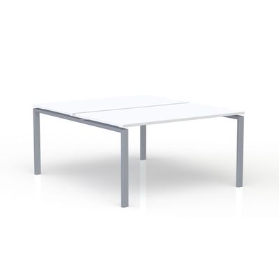 3617350005417-Bureau Bench CONECT - L160 x P165 cm - plateau blanc - pieds gris--0