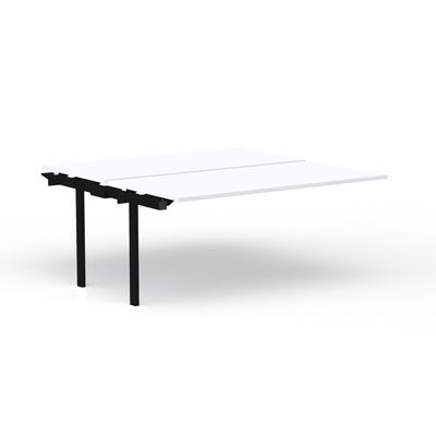 3617350005134-Bureau Bench CONECT - plan suivant - L160 x P165 cm - plateau blanc - pieds noirs--0