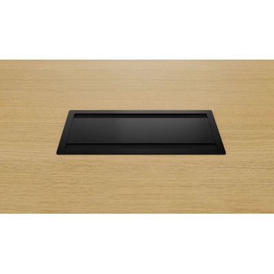 3617350000764-Trappe centrale pour table de réunion ARIAL - 31,6 x 14,8 cm - double accès - noir--0