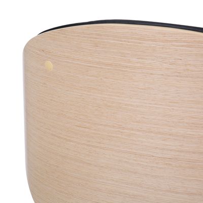 3397701859318-Chaise HERCULE - Bois multiplis imitation chêne clair et polyuréthane noir--5