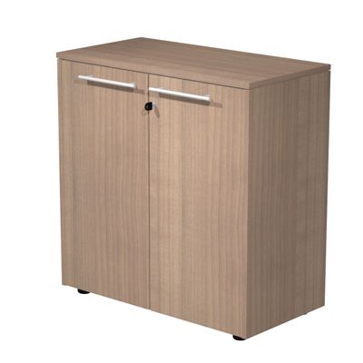 7331920003189-Armoire basse Flora - L82,8xP43xH81,4 cm - portes mélaminés - 1 étagère - merisier arabis--0
