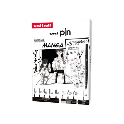 3701614900010-Uniball - Coffret de 8 feutres de précision pour le dessin - Edition manga--0