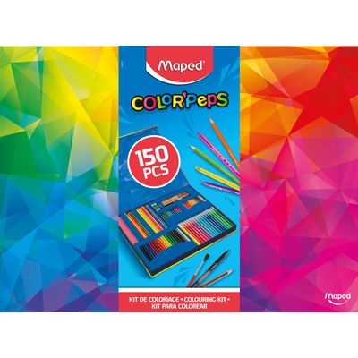 3154149847266-Maped Color'Peps - Kit de coloriage 150 pièces - boîte carton décorée--0