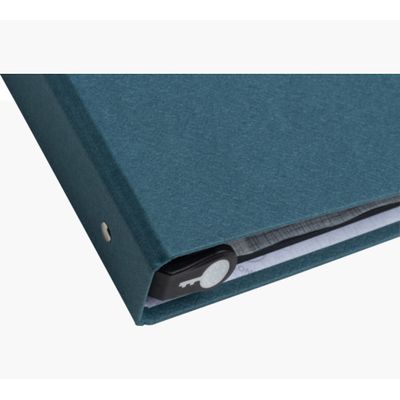 3130630176039-Exacompta OfficeByMe - Album photo classeur - 60 pages noires - bleu canard--3