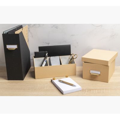 3130630686026-Exacompta OfficeByMe - Organiseur de bureau 4 compartiments - beige--3