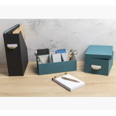3130630686033-Exacompta OfficeByMe - Organiseur de bureau 4 compartiments - bleu canard--3