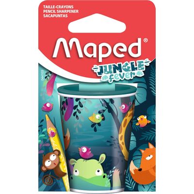 3154140441036-Maped Jungle Fever -Taille-crayons canette - 2 trous (blister 100% carton)--0