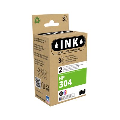 8720282010048-Cartouche compatible HP 304 - pack de 2 - noir, cyan, magenta, jaune - Ink--0