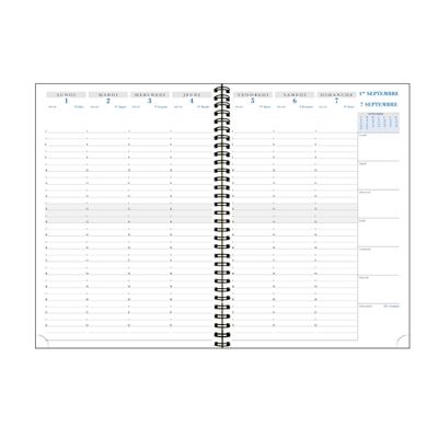 3660942084703-Agenda de bureau spiralé 16 mois Casual - 1 semaine sur 2 pages - A4 (21x29,7 cm) - gris - Exacompta--1
