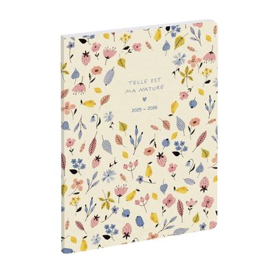 3660942084659-Agenda de bureau 16 mois Julie Adore - 1 semaine sur 2 pages - 15 x 21 cm - nature - Exacompta--0