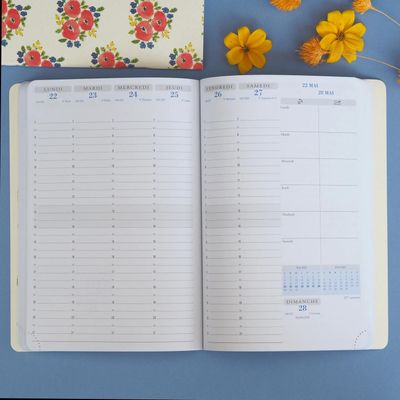 3660942084659-Agenda de bureau 16 mois Julie Adore - 1 semaine sur 2 pages - 15 x 21 cm - nature - Exacompta--1