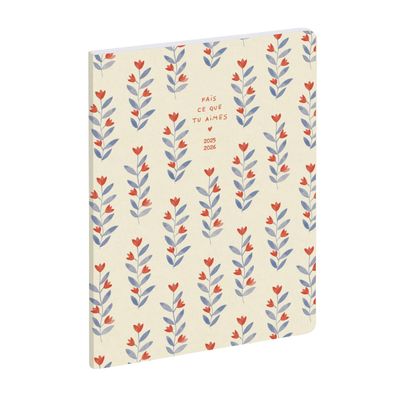 3660942084666-Agenda de bureau 16 mois Julie Adore - 1 semaine sur 2 pages - 15 x 21 cm - aimes - Exacompta--0