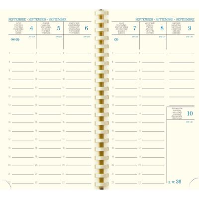 3660942084437-Agenda de poche spiralé 16 mois Kaa - 1 semaine sur 2 pages - 9 x 16 cm - disponible dans différentes cou--3