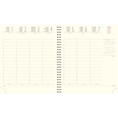 3660942084475-Agenda de bureau spiralé 16 mois Kaa - 1 semaine sur 2 pages - 15 x 17 cm - disponible dans différentes cou--2