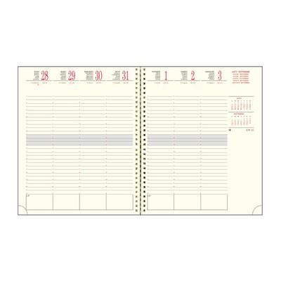 3660942084536-Agenda de bureau spiralé 16 mois Kaa - 1 semaine sur 2 pages - 18,5 x 22,5 cm - disponible dans différentes cou--3