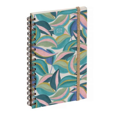 3660942084321-Agenda de poche spiralé 16 mois Capucine - 1 semaine sur 2 pages - 9 x 16 cm - bleu - Exacompta--0