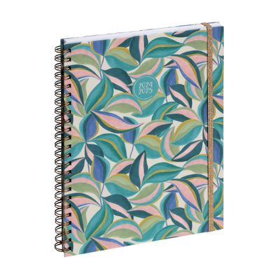 3660942084369-Agenda de bureau spiralé 16 mois Capucine - 1 semaine sur 2 pages - 15 x 21 cm - bleu - Exacompta--0