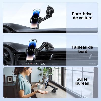 3701263522212-JAYM - Support de voiture avec bras téléscopique pour smartphone - fixation par ventouse--1