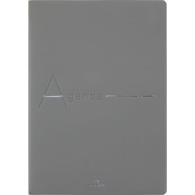 3664447170251-Agenda 16 mois Bora - 1 semaine sur 2 pages - 17 x 24,5 cm - gris - Oberthur--0