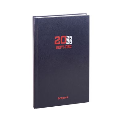 5412303378123-Agenda College 16 mois - 1 jour par page - 13 x 21 cm - noir - Brepols--0