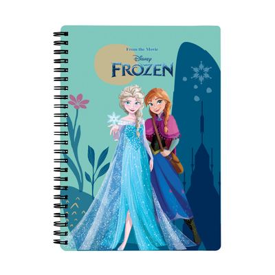 3666311025094-Cahier de textes à spirale La Reine des neiges - 18 x 22 cm - vert - Bagtrotter--0