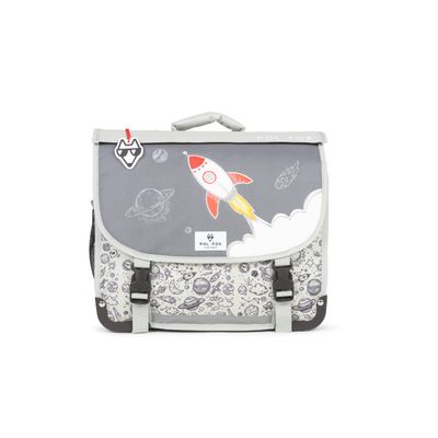 3663842008336-Cartable réversible Rocket - 38 cm - 2 compartiments - gris - Pol Fox--1