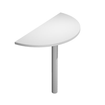 7331920001628-Extension demi-lune Trend - pied gris alu - plateau blanc--0