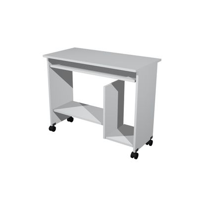 7331910006473-Bureau informatique - L92xP45xH76 cm - gris--0