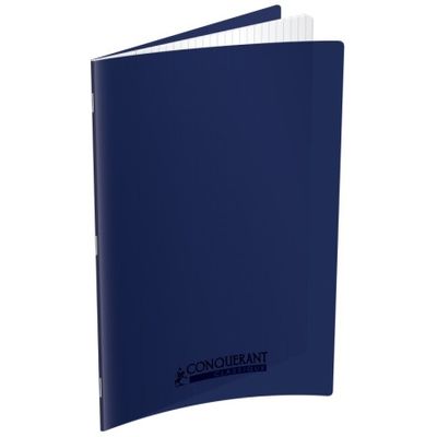 3020120186115-Conquérant Classique - Cahier polypro 24 x 32 cm - 96 pages - grands carreaux (Seyes) - bleu marine--0